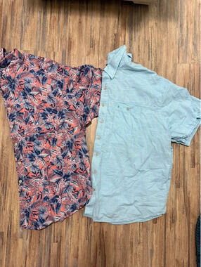 IZOD men’s saltwater  short sleeve button up bundle of 2 size 3XLB